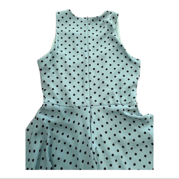DEE ELLE Green Black POLKADOT Skater DRESS Small - Picture 5 of 5